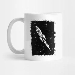 space rocket ship Mug